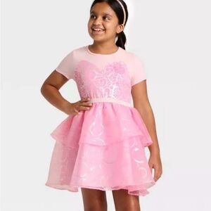 Girl’s Wicked Glinda Good Tulle Character Dress-Pink